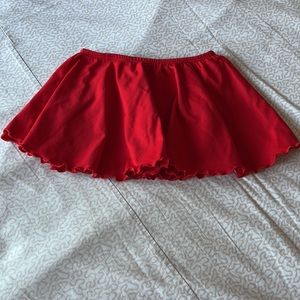 Girls red circle dance skirt in size 6-8
